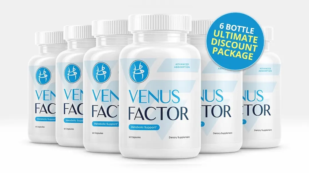 Venus Factor six-bottle discount package promotional image